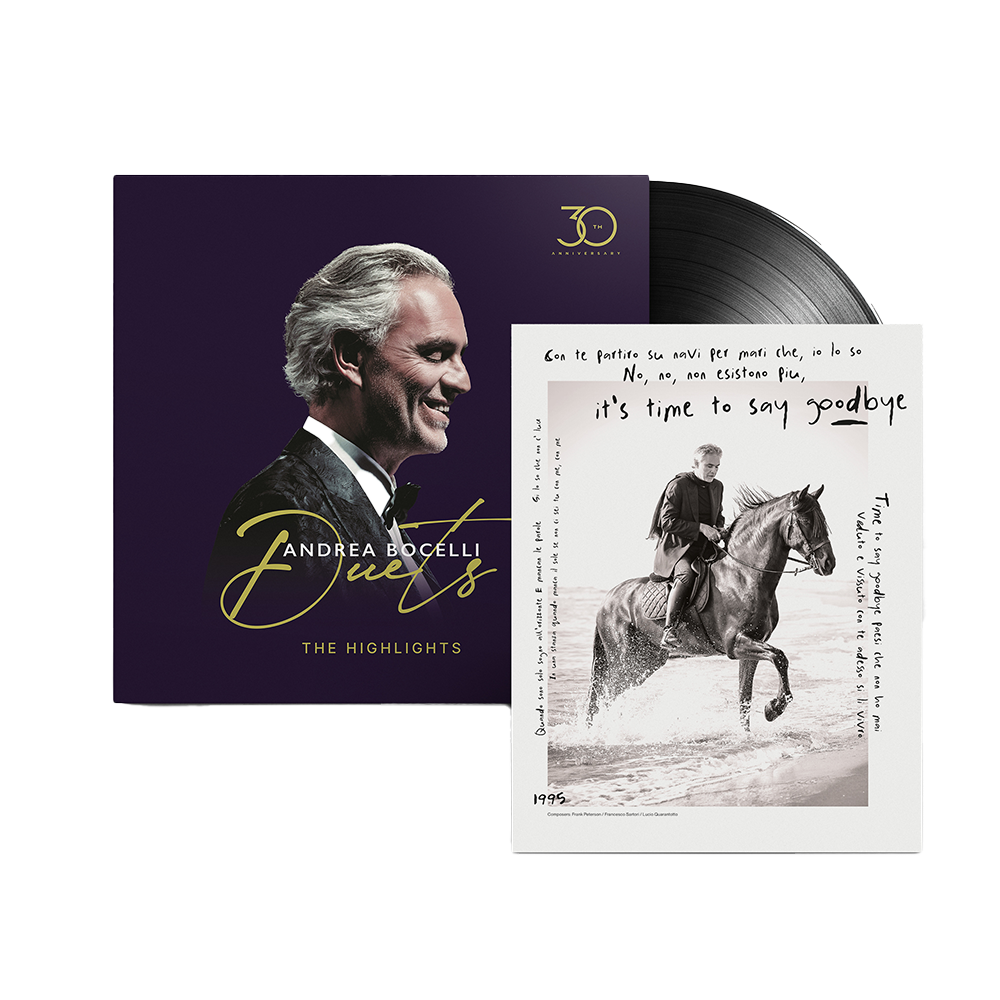 Andrea Bocelli: Duets 30th Anniversary – LP + Art Print Andrea Bocelli: Duets 30th Anniversary – LP + Art Print
