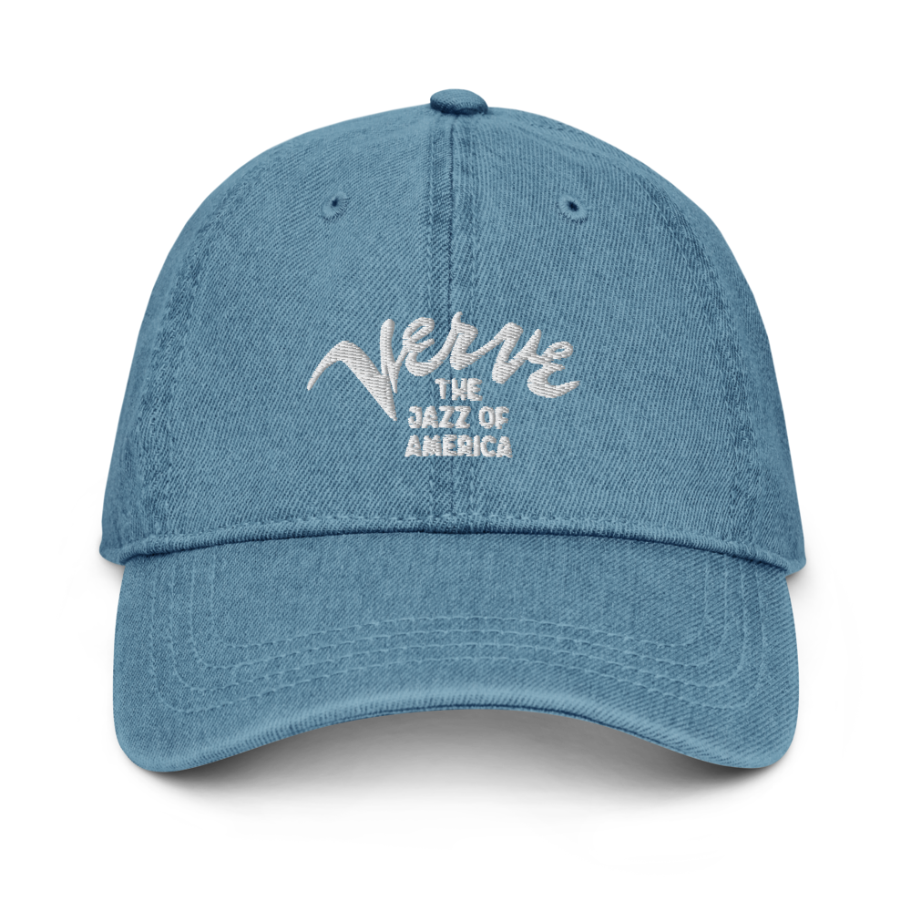 アイドル pmo denim cap#1 BLUE VERVE RECORDS “JAZZ OF AMERICA” DENIM CAP (BLUE) - Verve Record Store