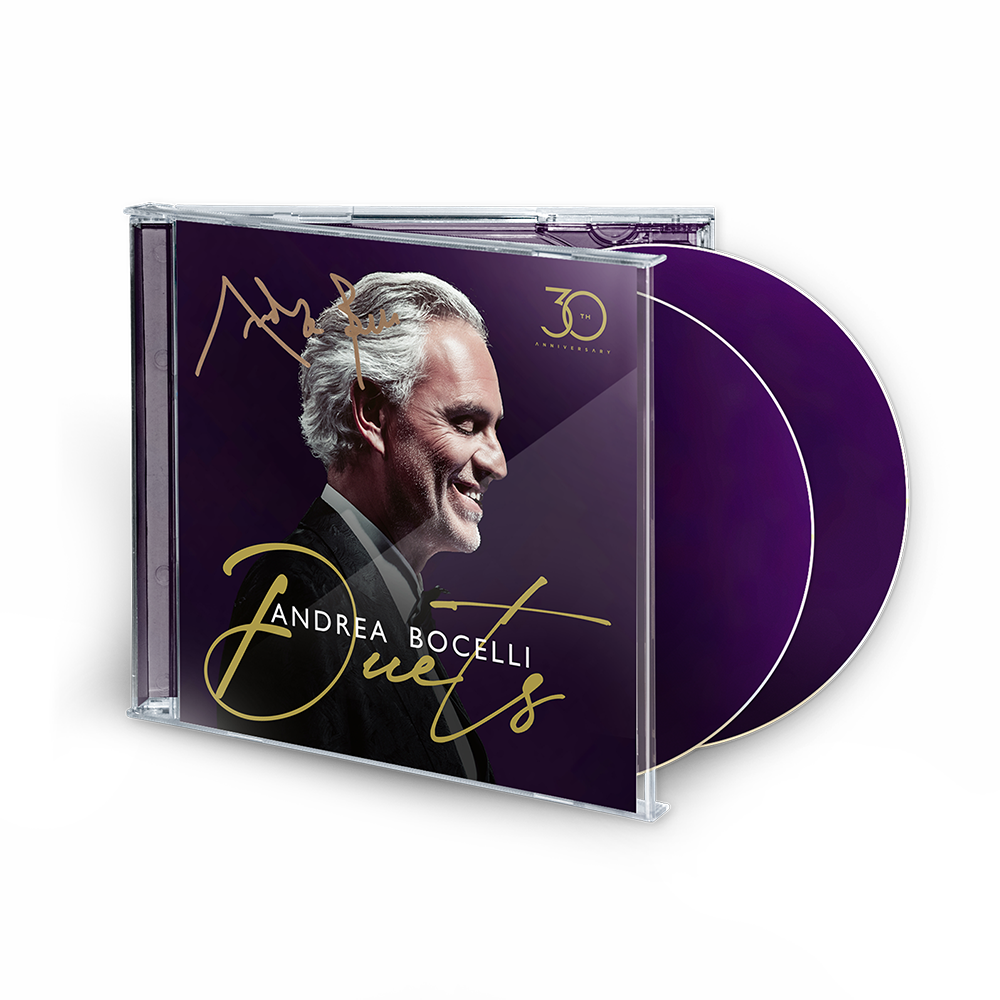 Andrea Bocelli: Duets 30th Anniversary Signed 2CD Verve Record