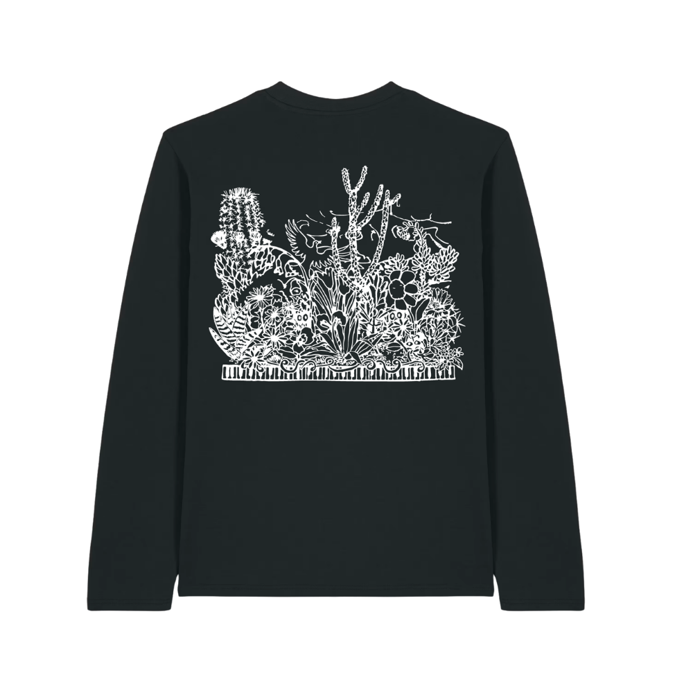 Night Blooms LS Tee - Black Back