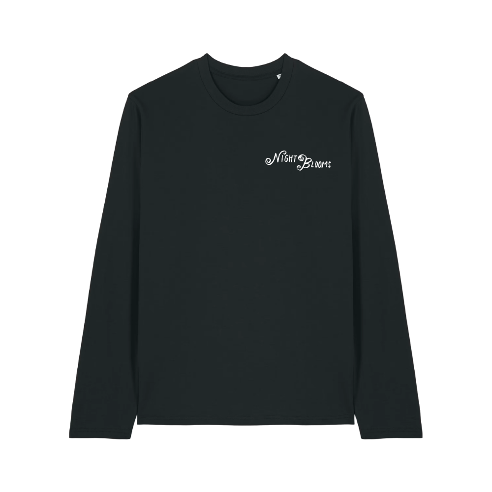 Night Blooms LS Tee - Black Front