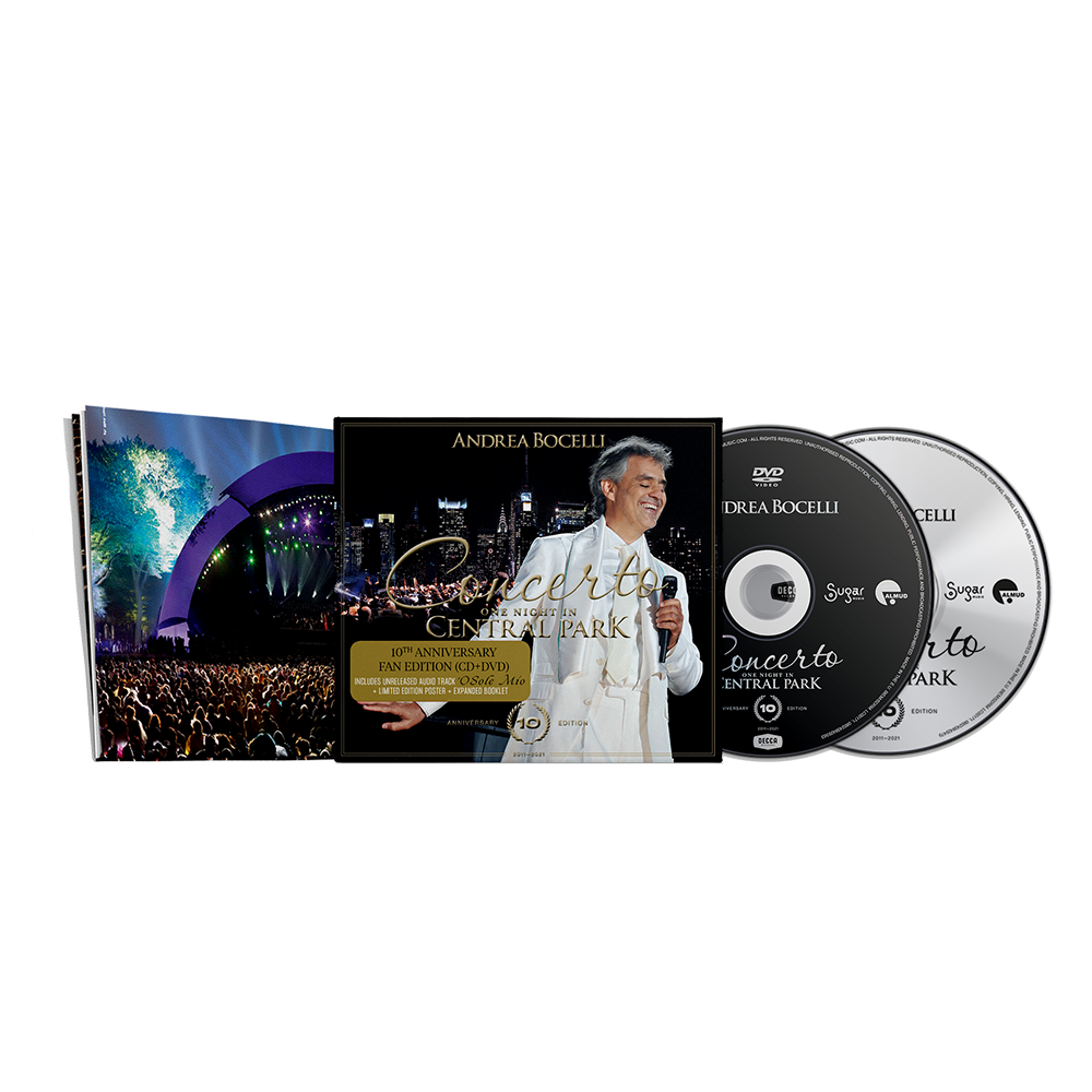 Andrea Bocelli: Concerto - One Night In Central Park: 10th Anniversary CD + Blue-Ray Exclusive Bundle