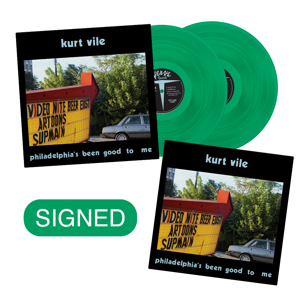 Kurt Vile: philadelphia's been good to me Signed Wissahickon Green LP