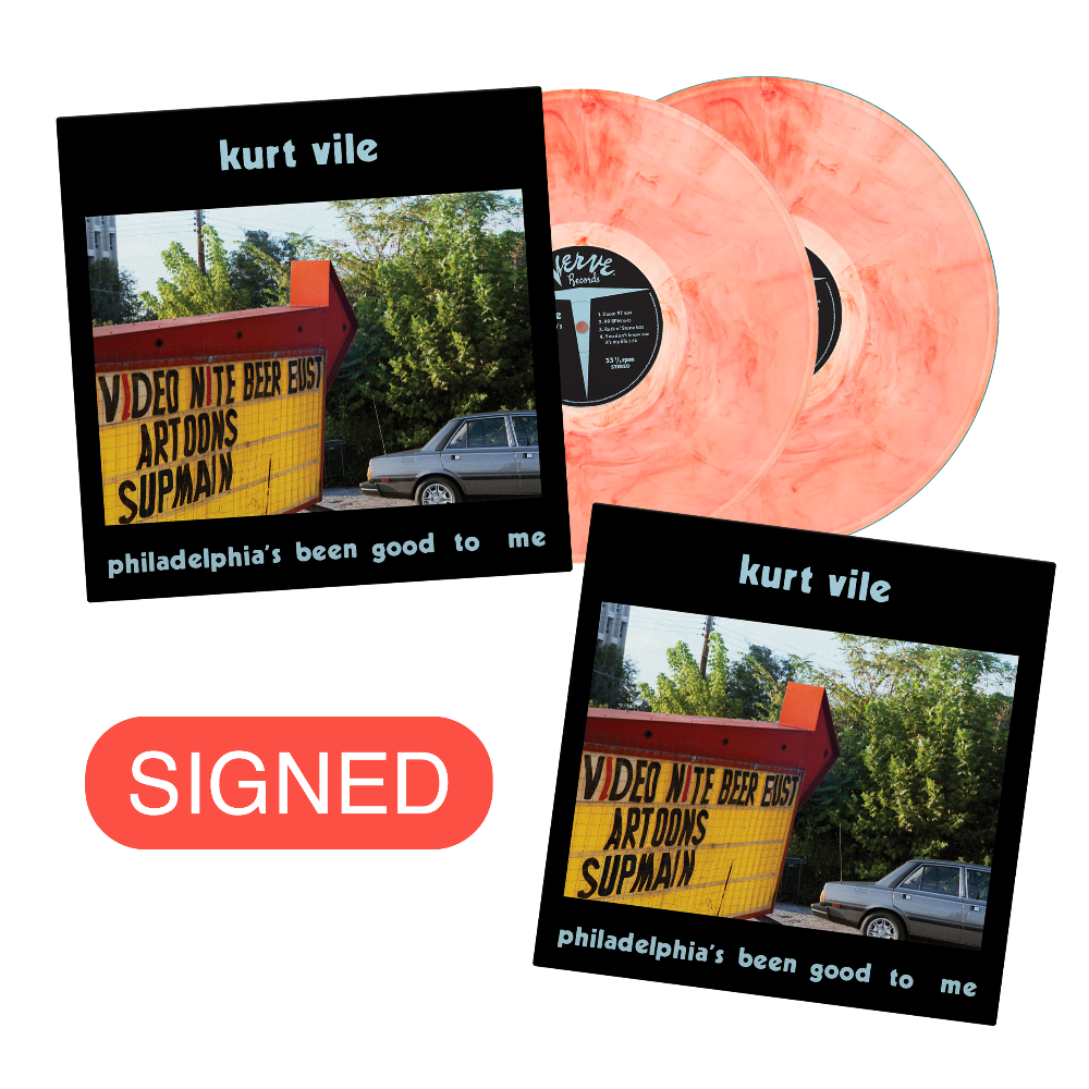 Kurt Vile: philadelphia's been good to me Signed Wooder Ice Red LP