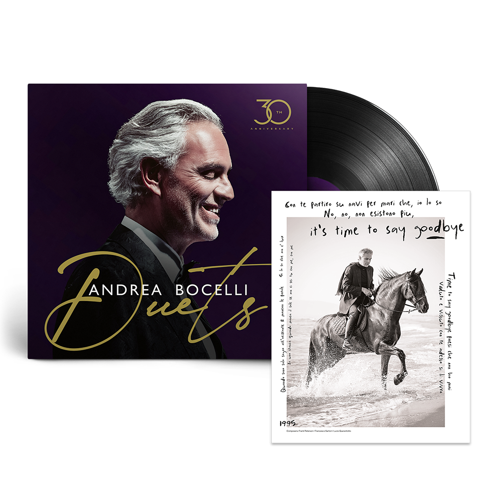 Andrea Bocelli: Duets 30th Anniversary – LP + Art Print