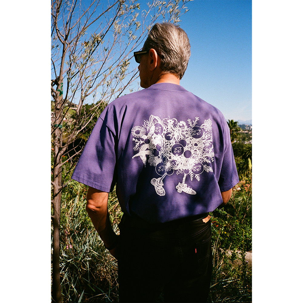 Night Blooms Tee- Purple Jeff Back