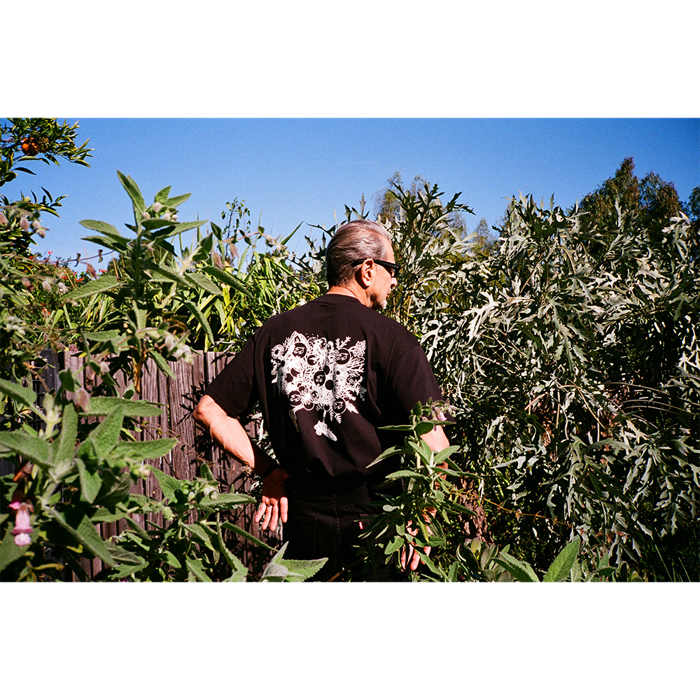 Night Blooms Tee- Black Jeff Back