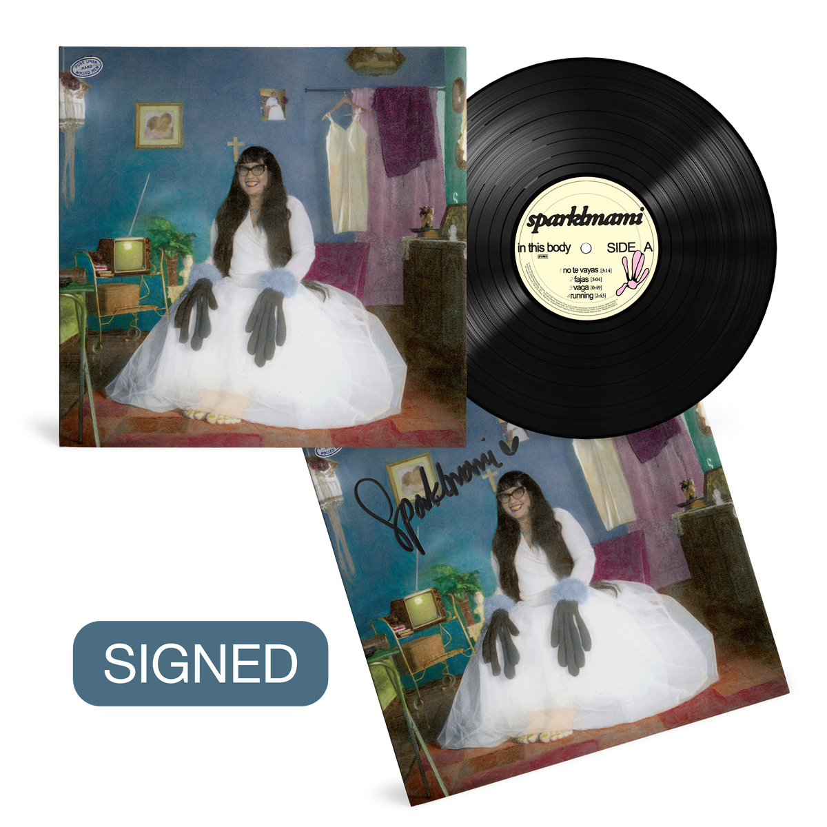Sparklmami in this body LP + Signed Art Card