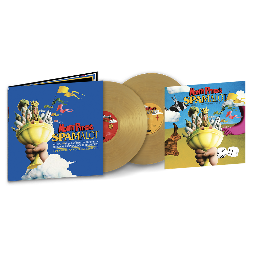 Various Artists: Monty Python's Spamalot (Original Cast Recording / 20th Anniversary Edition) Holy Grail Gold LP + Lithograph Bundle Pack Shot