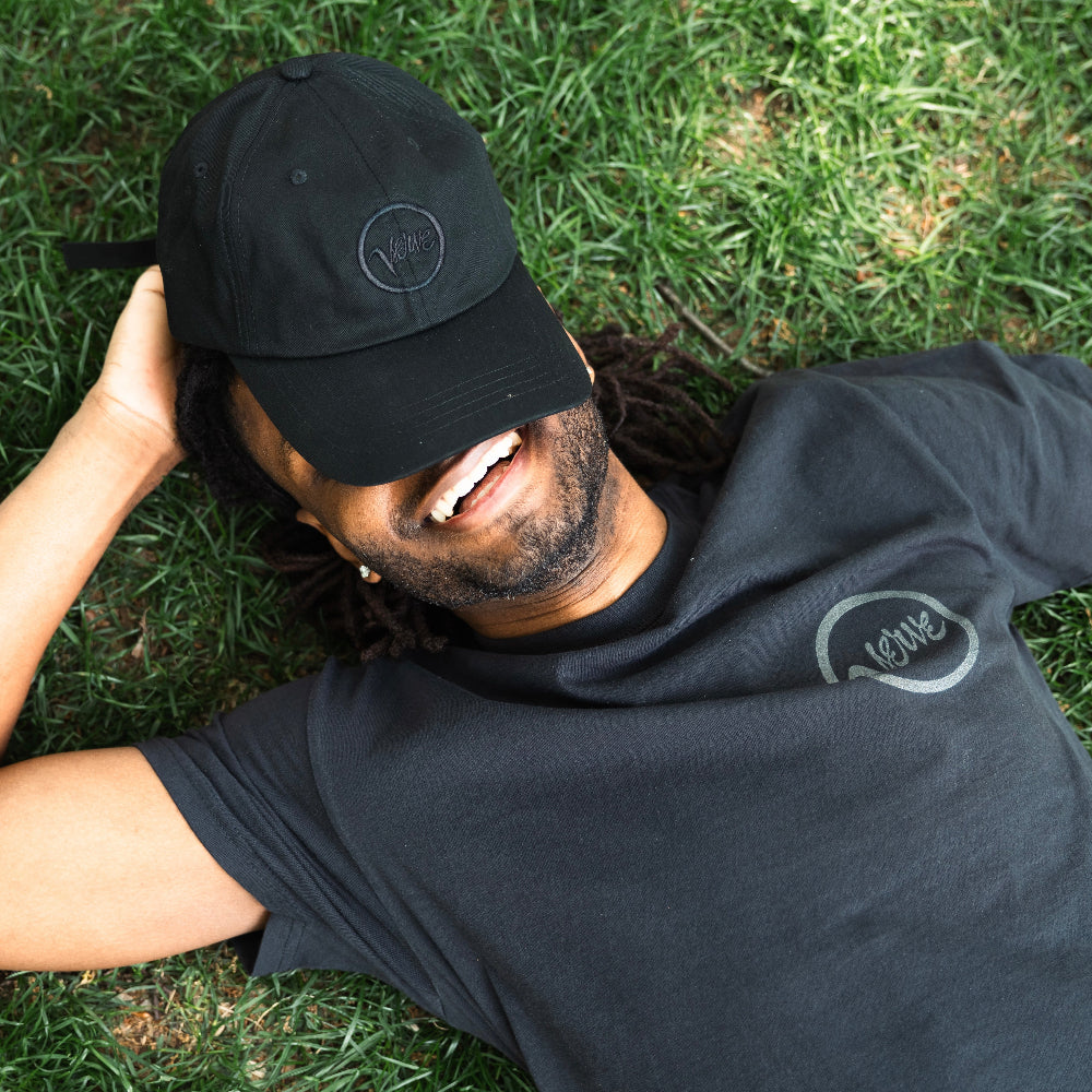 Verve Black on Black Classic Logo Dad Hat Lifestyle