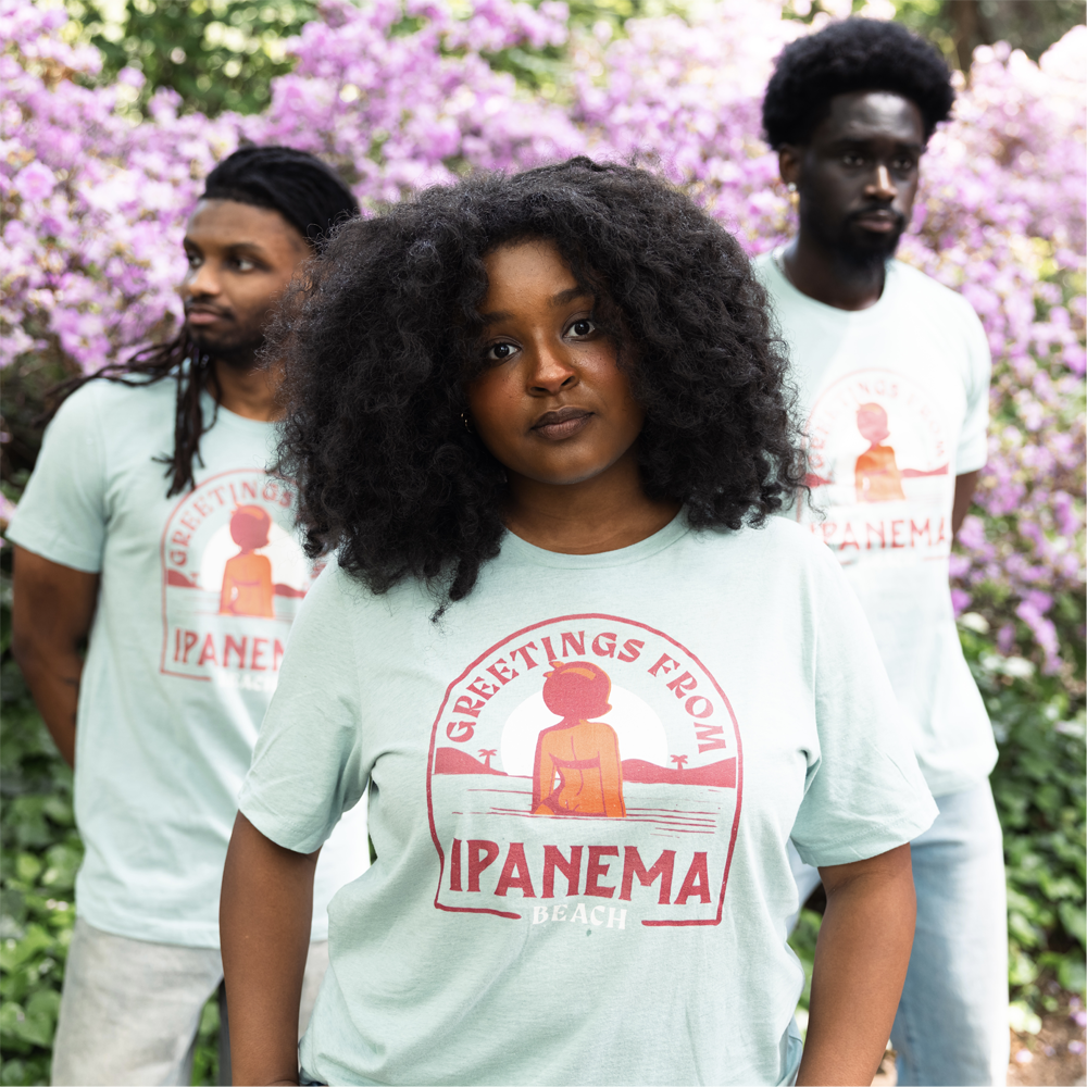 Greetings From Ipanema T-Shirt (Heather Prism Dusty Blue)