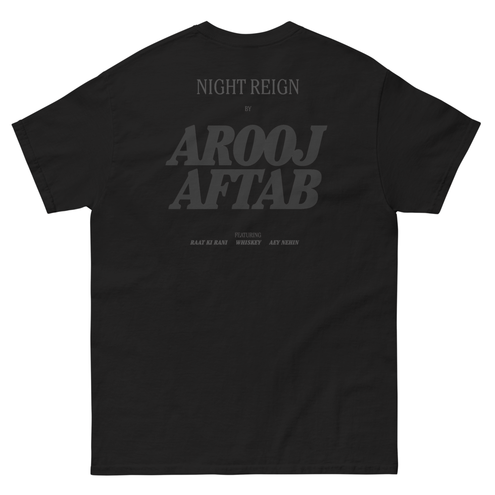 Arooj Aftab: Night Reign Logo T-Shirt Back