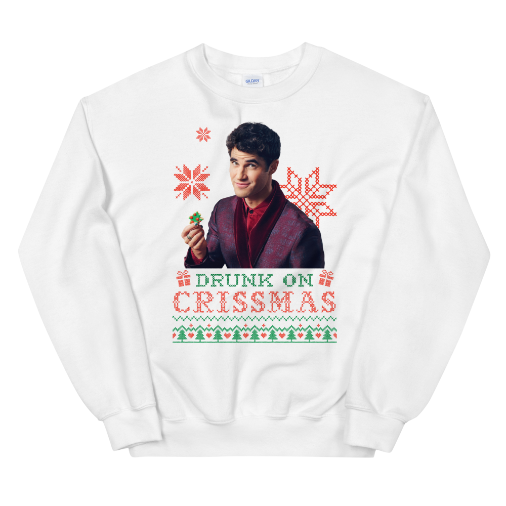 Darren Criss: Darren Criss Crewneck White