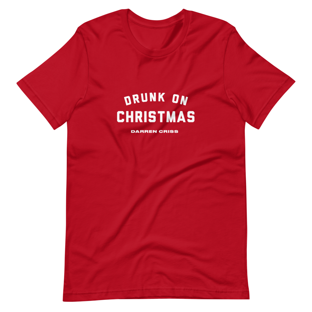 Darren Criss: Drunk On Christmas Tee I Red