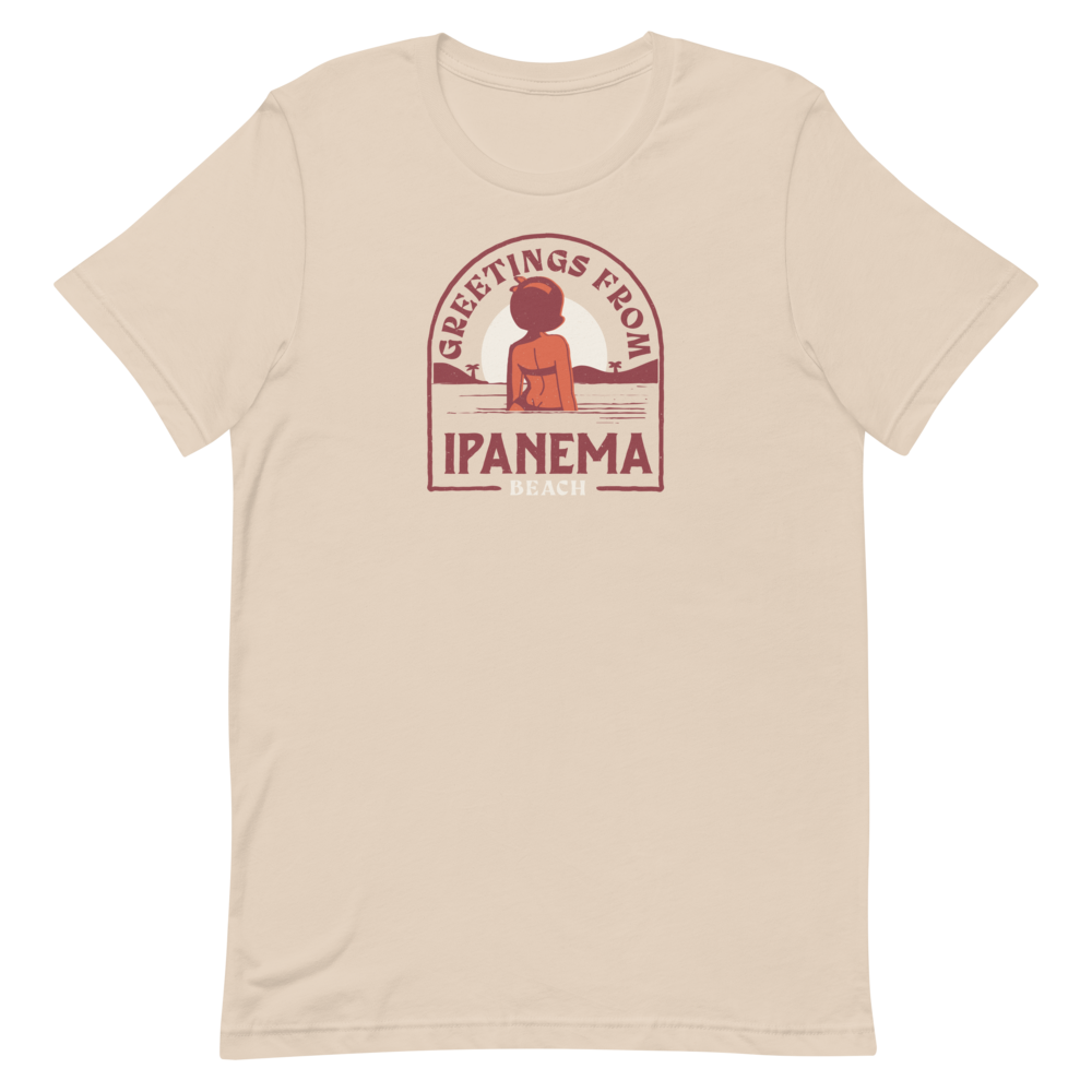 Greetings From Ipanema T-Shirt (Soft Cream) front
